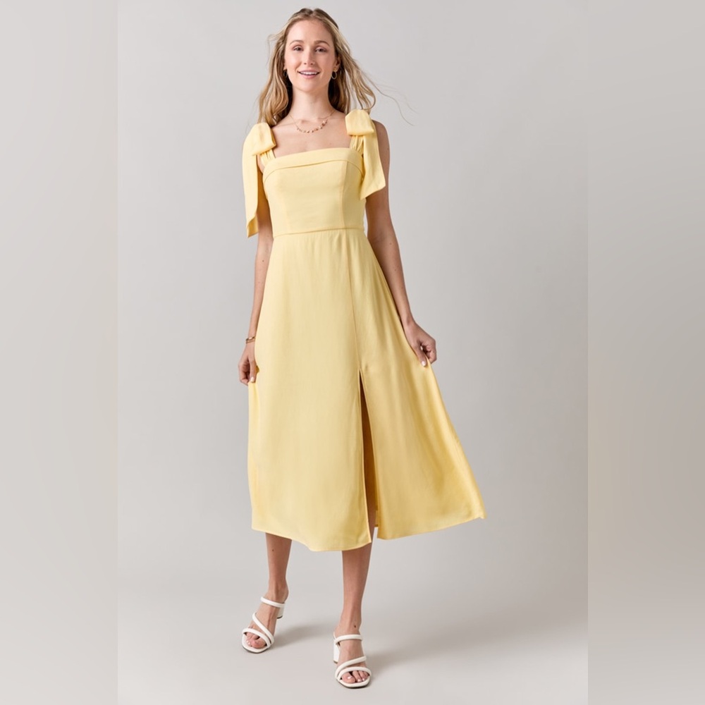 Trixxi Sunny Yellow Midi Dress